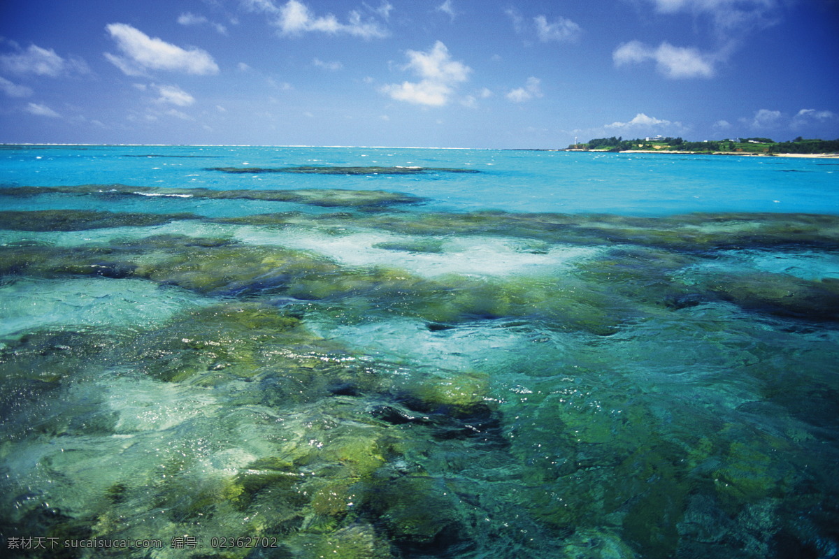 海滩 海边 风景如画 美好大自然 青色 天蓝色