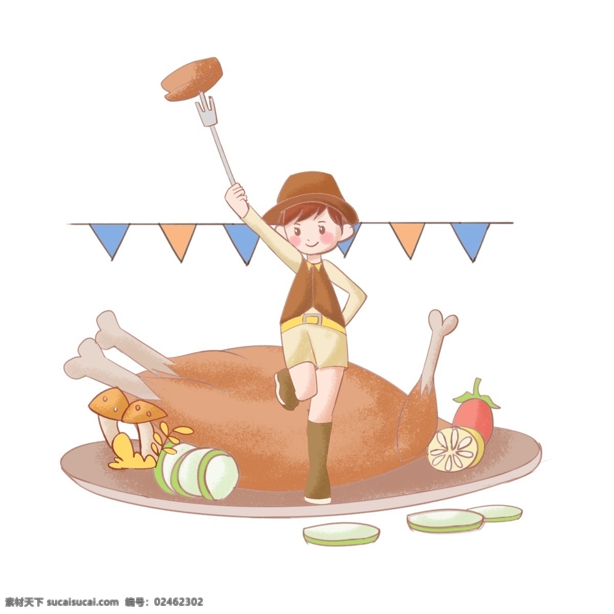 手绘 感恩节 卡通 人物 插画 女孩 小女生 场景 美食 感恩节快乐 贺卡 快乐 女生 板绘 小男孩 男生 可爱男生 手绘男生 家庭 节日快乐