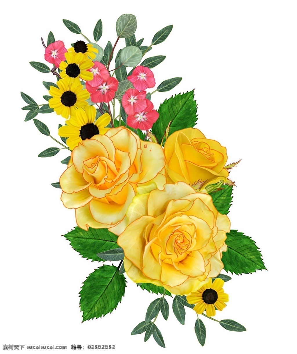 手绘花图片 手绘花 花朵 花卉 数码印花 玫瑰花 叶子女装花型 花 小碎花 共享有药