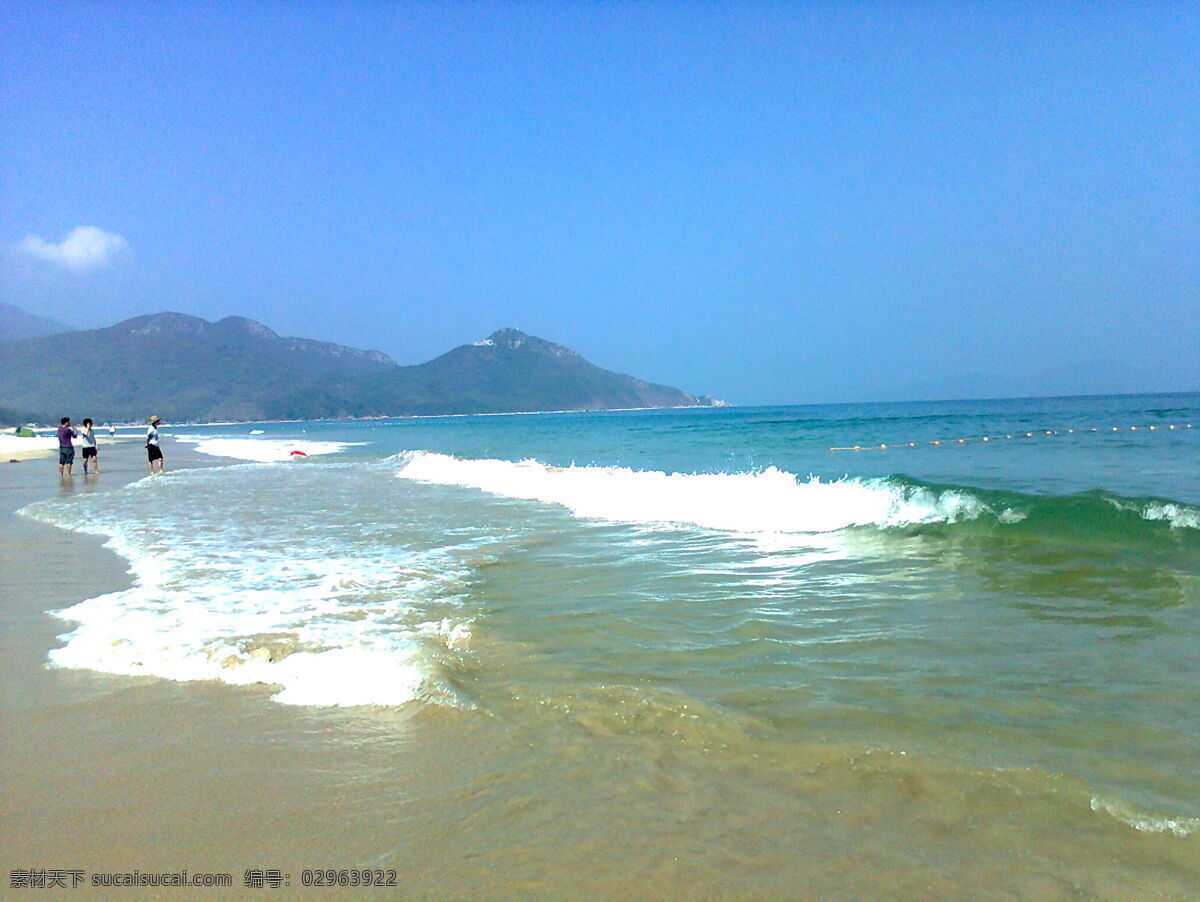 波涛 大海 海浪 海滩 蓝天 沙滩 山水风景 自然景观 味道 海的味道 西冲 南澳 psd源文件