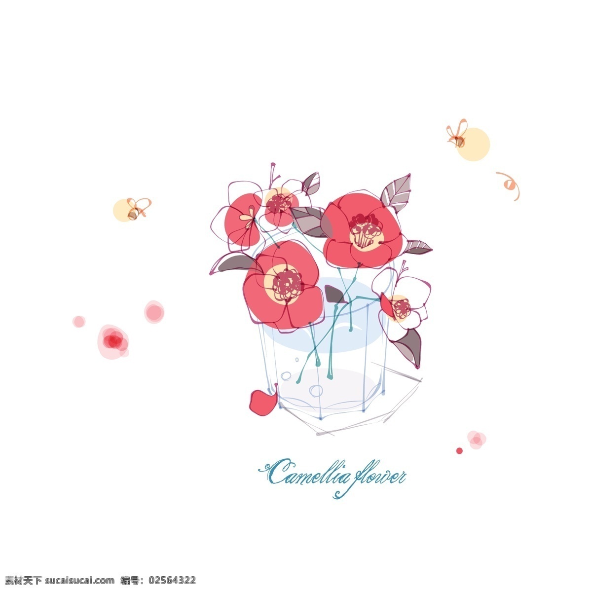 红色 花卉 矢量 时尚花纹 花纹背景 底纹 背景 背景设计 手绘 花边花角 花朵 花纹花边 底纹边框 矢量素材 白色