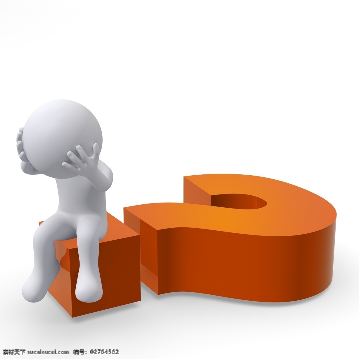 3d 创意 商务 小人 3d小人 金融 科技 问号 3d作品 3d设计