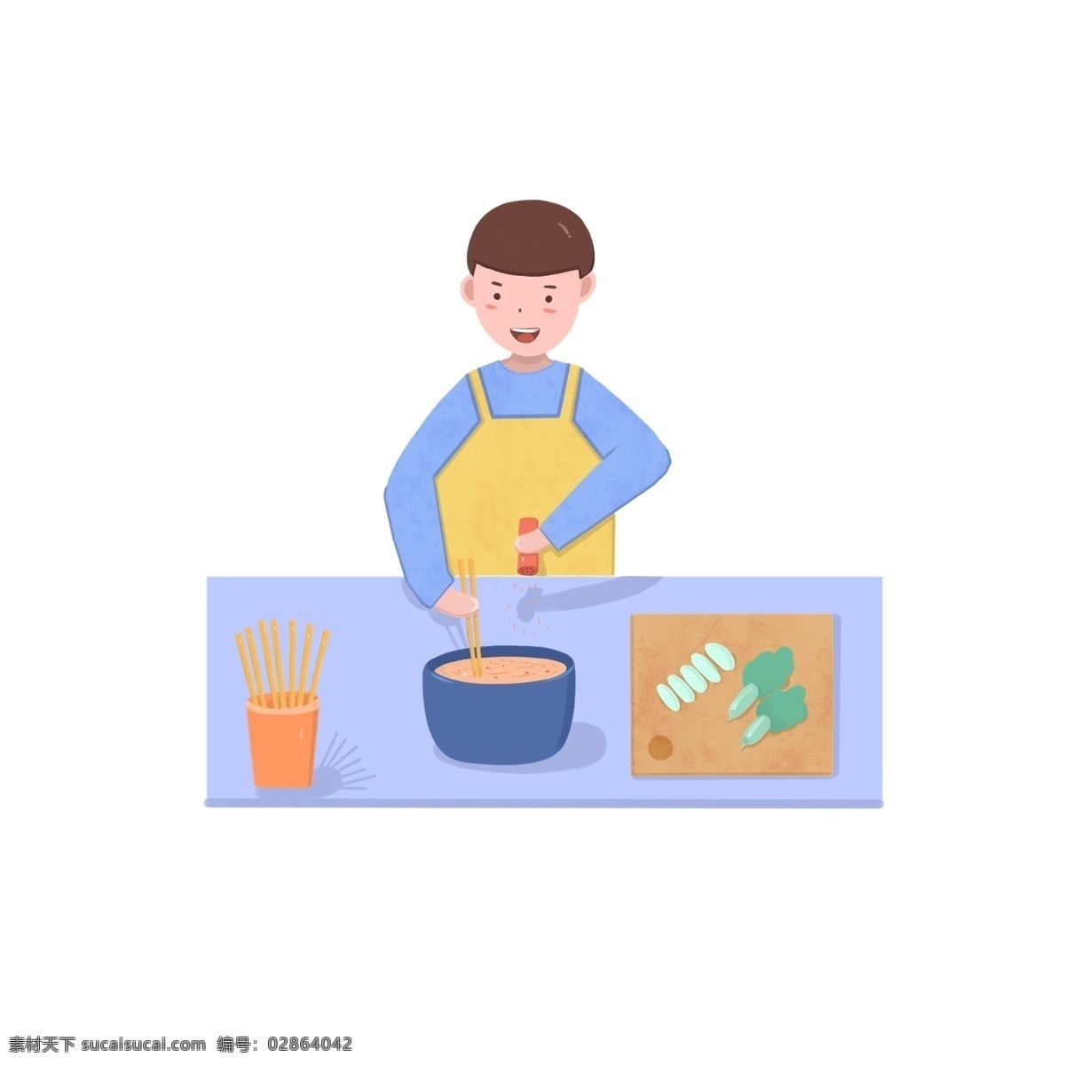 扁平 风 生活 场景 人物 做饭 免 抠 扁平风 生活场景 吃食 菜 筷子 汤 做东西吃场景 锅 桌台 扁平风人物