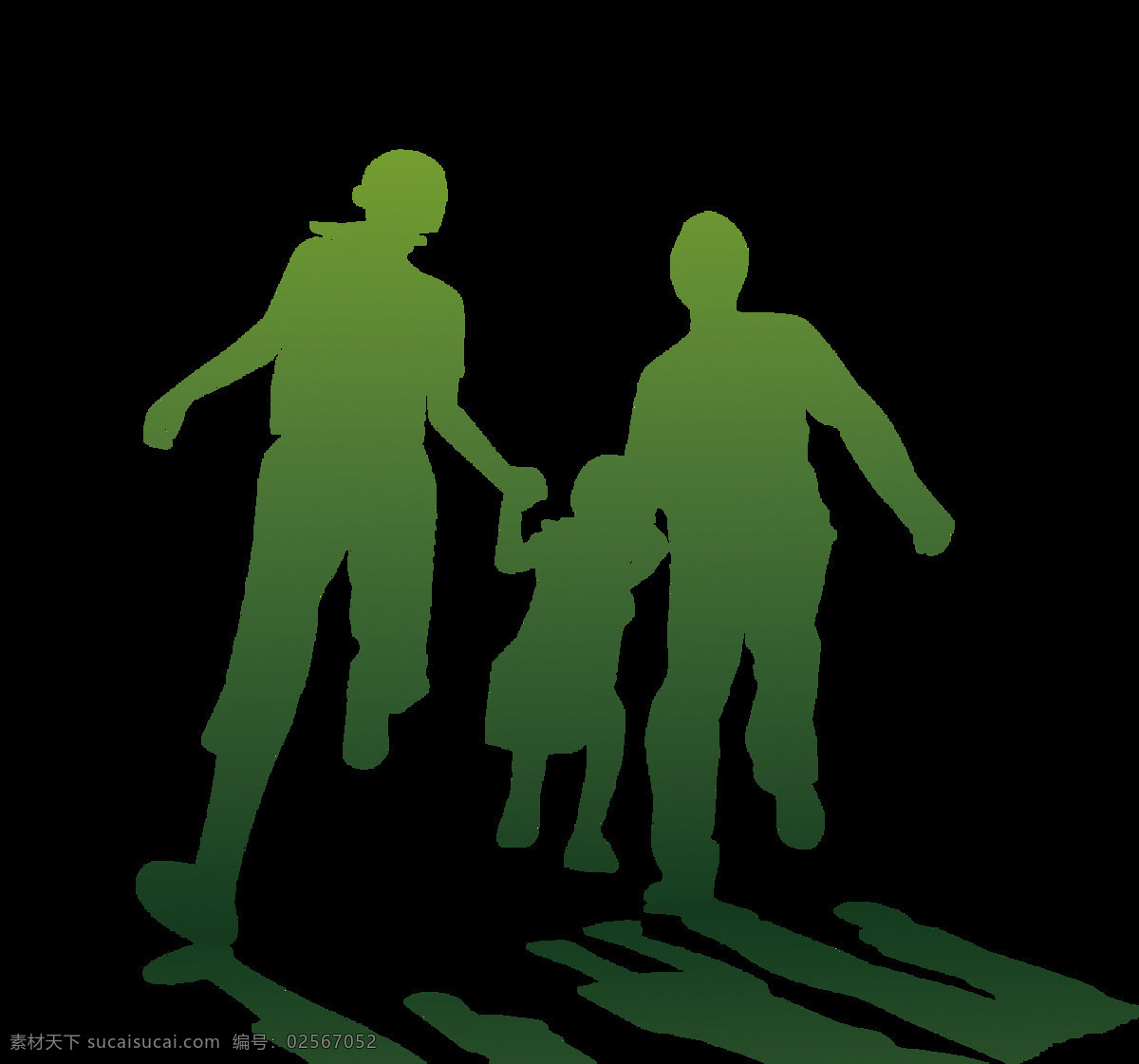一家人 奔跑的人 行动 活动 成人 身体 孩子 竞争运动 健康 插画