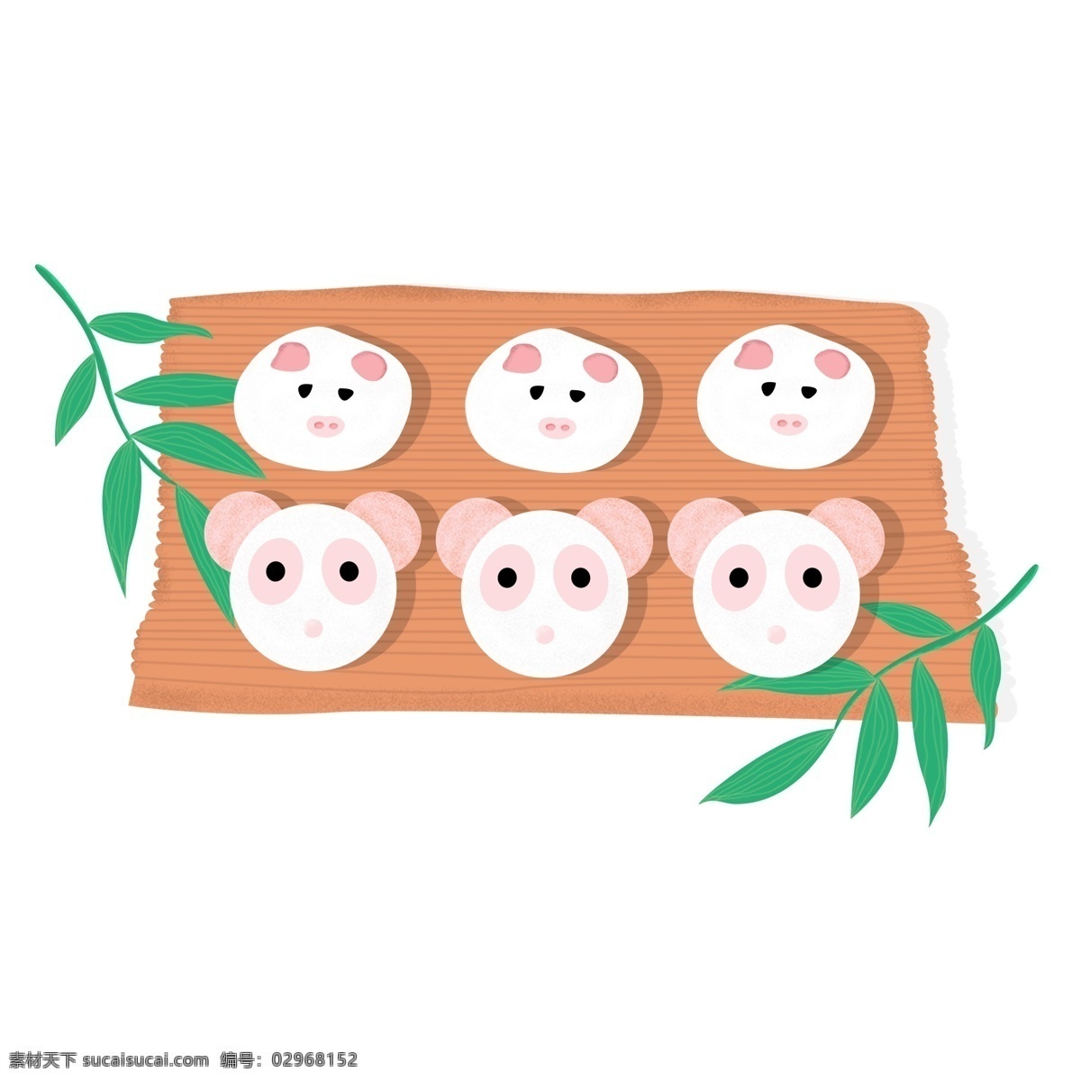 手绘 卡通 彩色 小 熊 饺子 美味 可爱 png元素 美食 免抠元素 小熊饺子