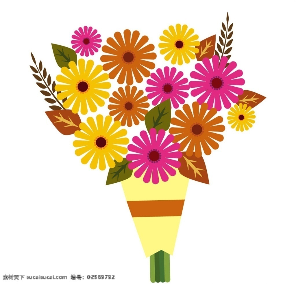 矢量花束 卡通花束图片 矢量图素材 ai素材