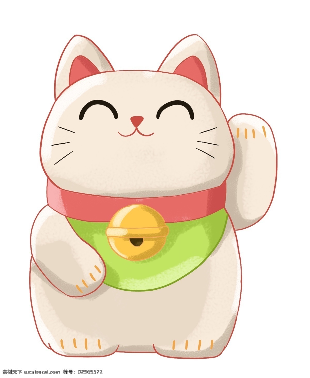 招 财 猫 陶瓷 插画 日本 招财猫 个性招财猫 陶瓷猫 猫工艺品 小猫 卡通猫 卡通招财猫 铃铛