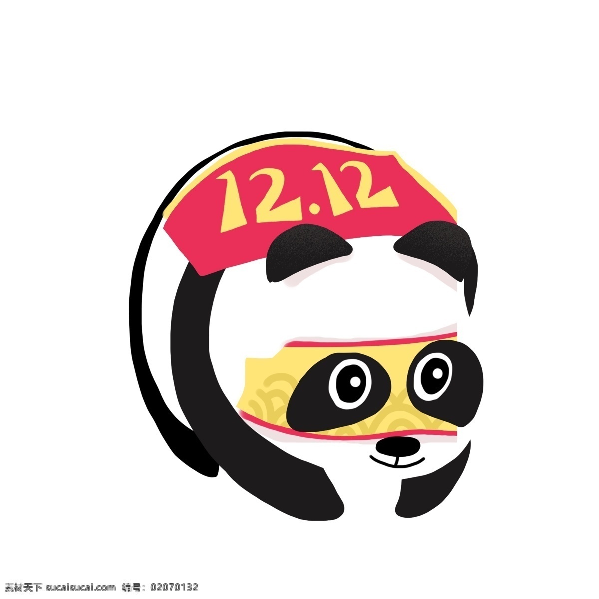 双十 二 购物 熊猫 卡通 动物 双十二 萌宠 国宝 12.12