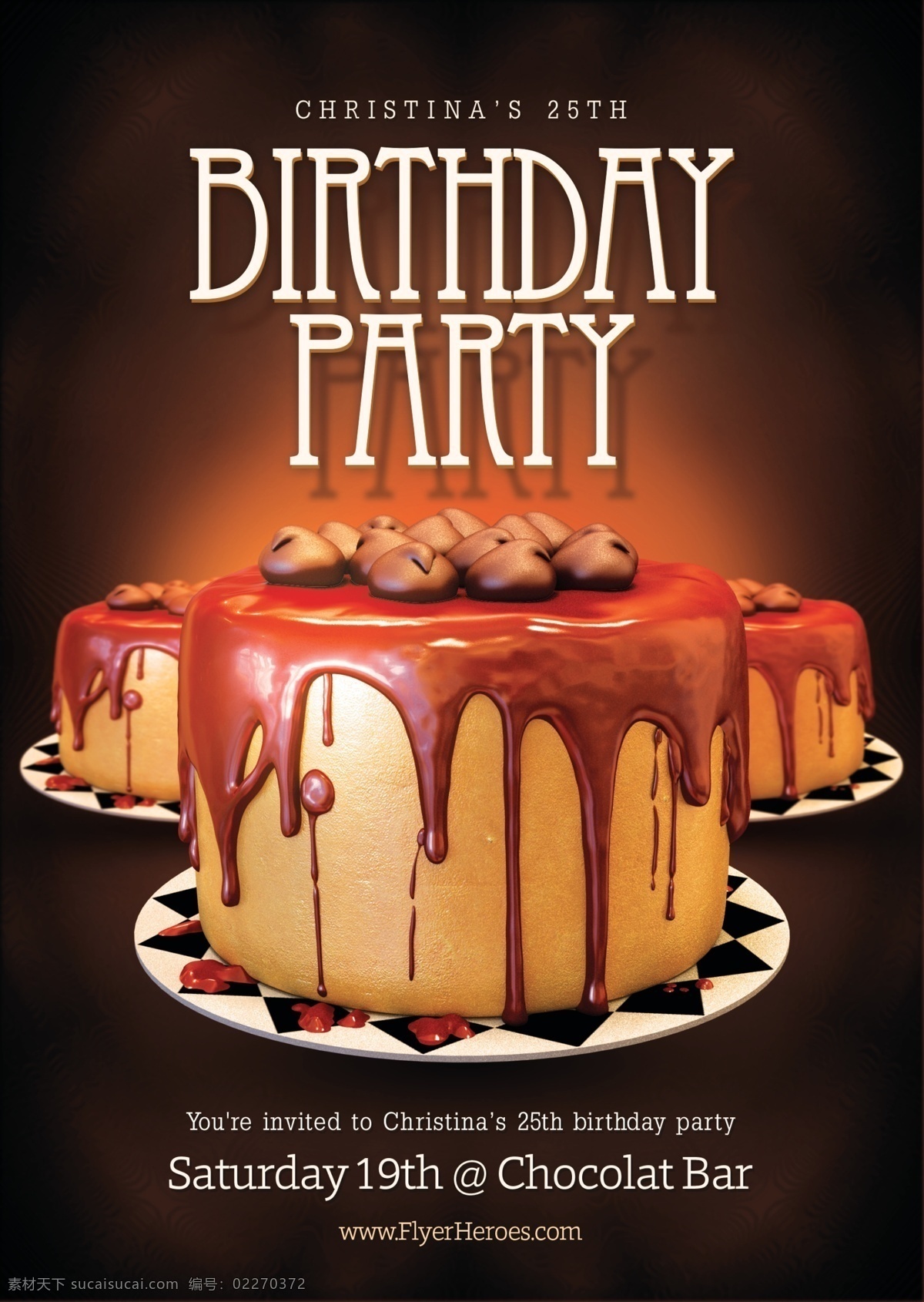 国外 高精 蛋糕 海报 生日蛋糕 食品模板 宣传页 菜单封面