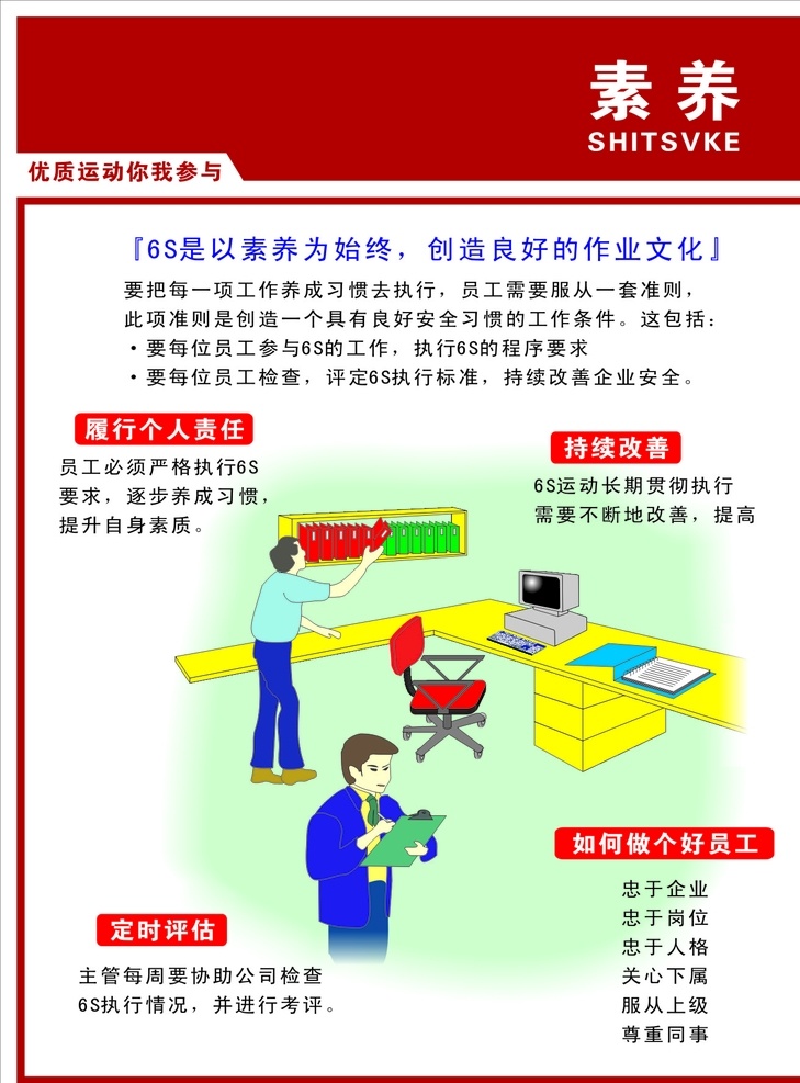 企业 企业素养 海报 展板