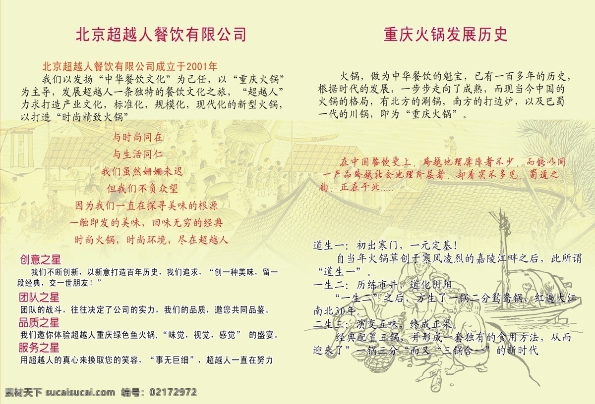 分层 餐饮图 餐饮文化 传统文化 服务理念 复古背景 复古图 画册 超越 人 餐饮 图 古代聚餐图 火锅 超越鱼火锅 历史图 源文件 其他画册封面