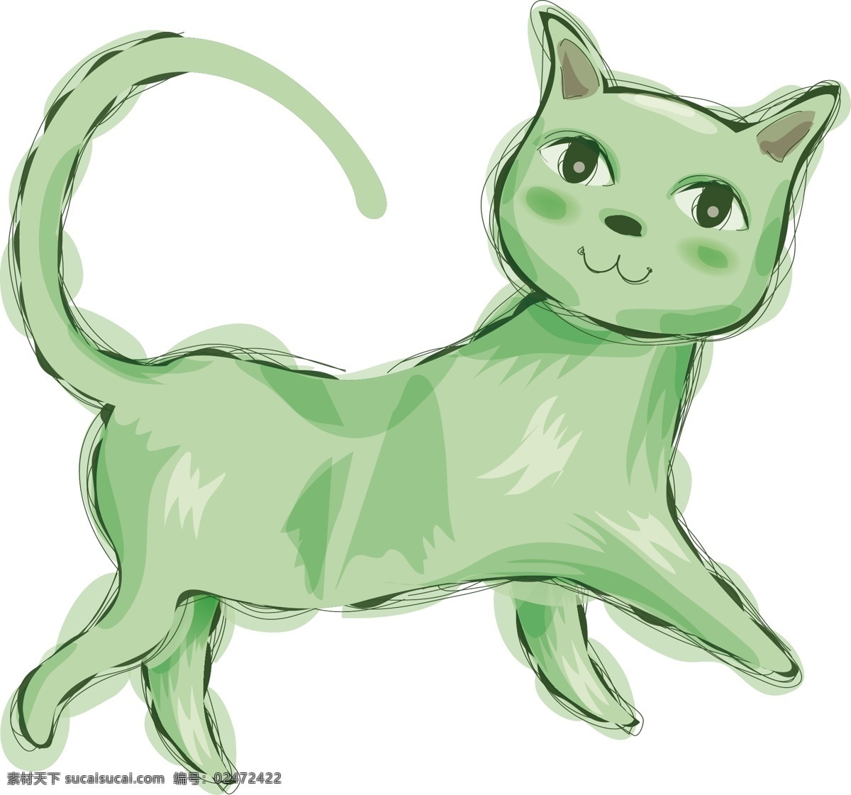 猫85向量 白色