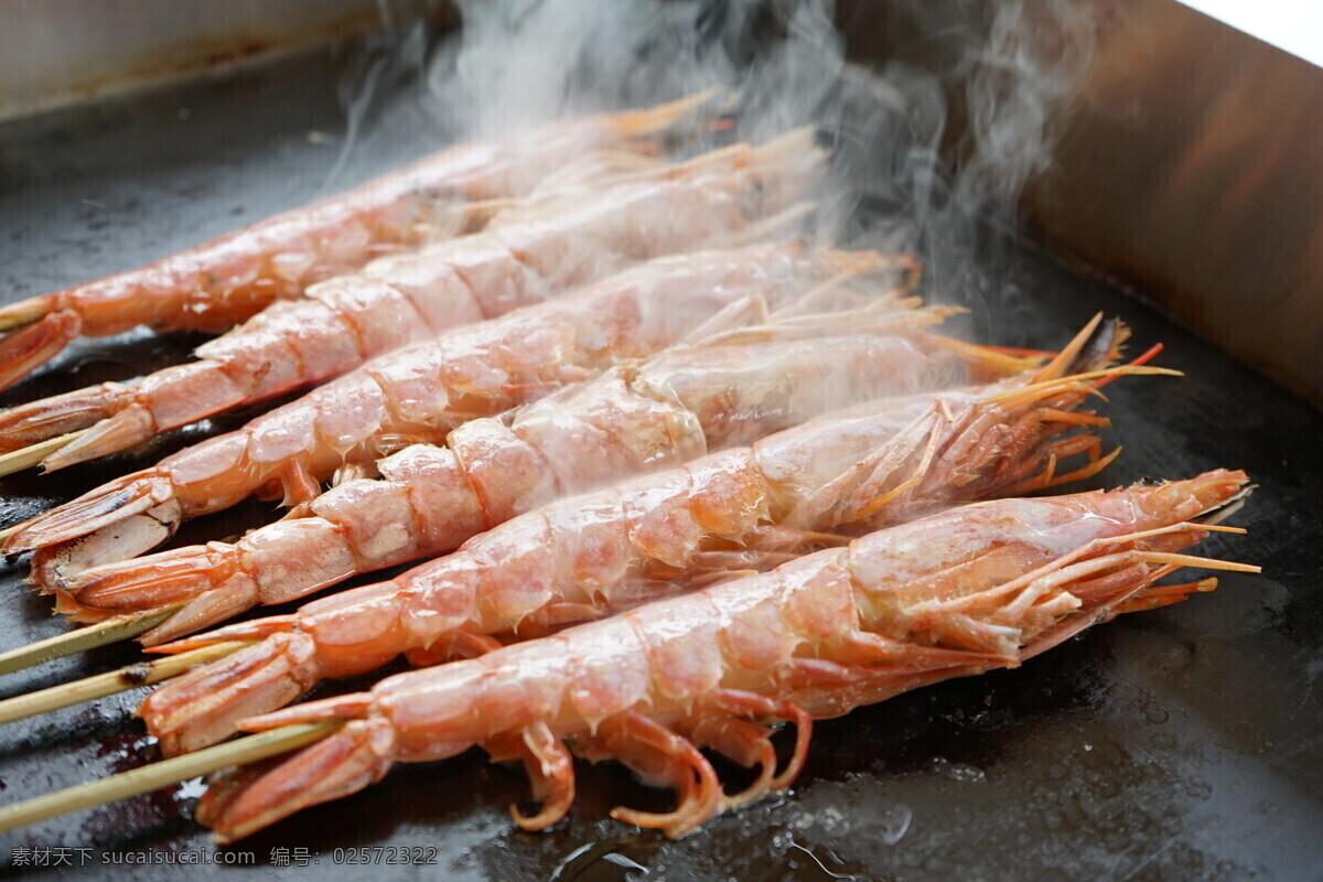 烤大虾 铁板大虾 大虾 热气腾腾 阿根廷大红虾 铁板美食 虾 拍摄专题 餐饮美食 传统美食