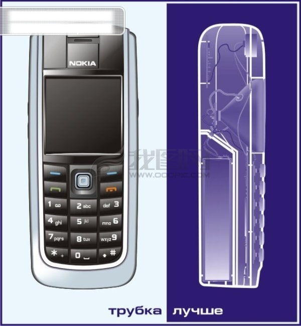 nokia 手机 侧面 矢量 结构图 矢量图 现代科技