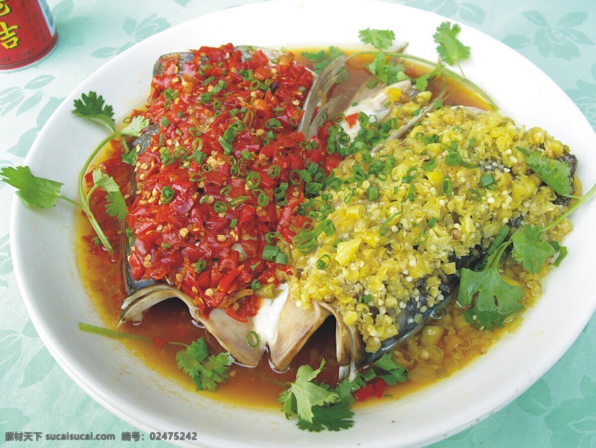 泡椒鱼头 剁椒鱼头 鱼 鱼头 蒸鱼 餐饮美食 传统美食