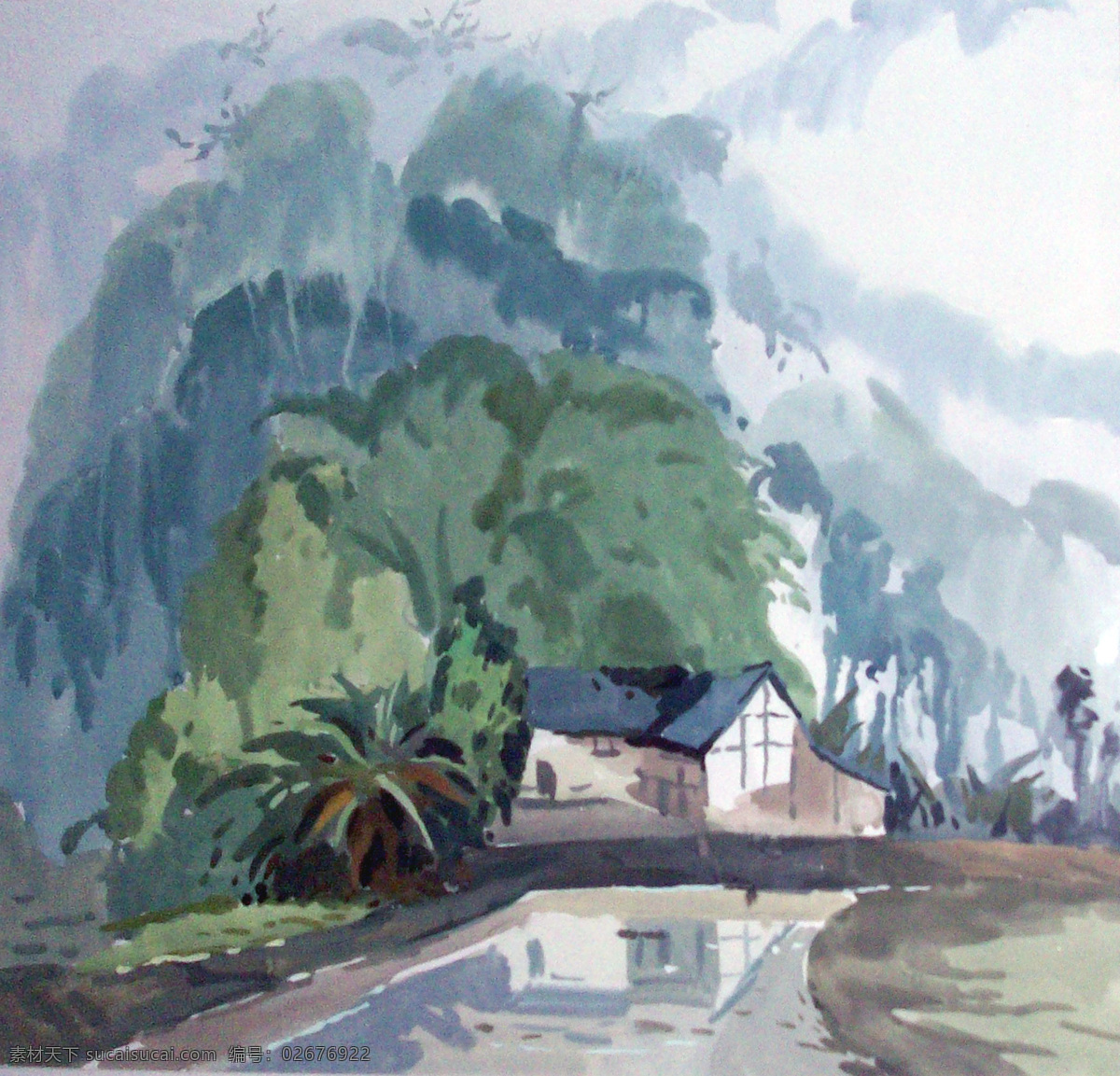 风景 画 绘画书法 山水 设计图库 水彩 水彩风景画 水彩画 文化艺术 风景画 设计素材 模板下载 装饰素材 山水风景画