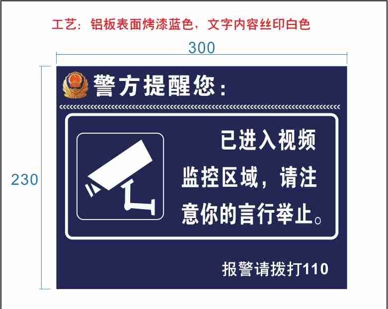 警方提示 警方提醒 温馨提示 监控 提示 警方 公共标识标志 标识标志图标 矢量