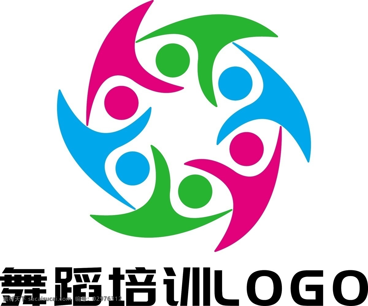 舞蹈 培训 logo 人 矢量 教育 标志