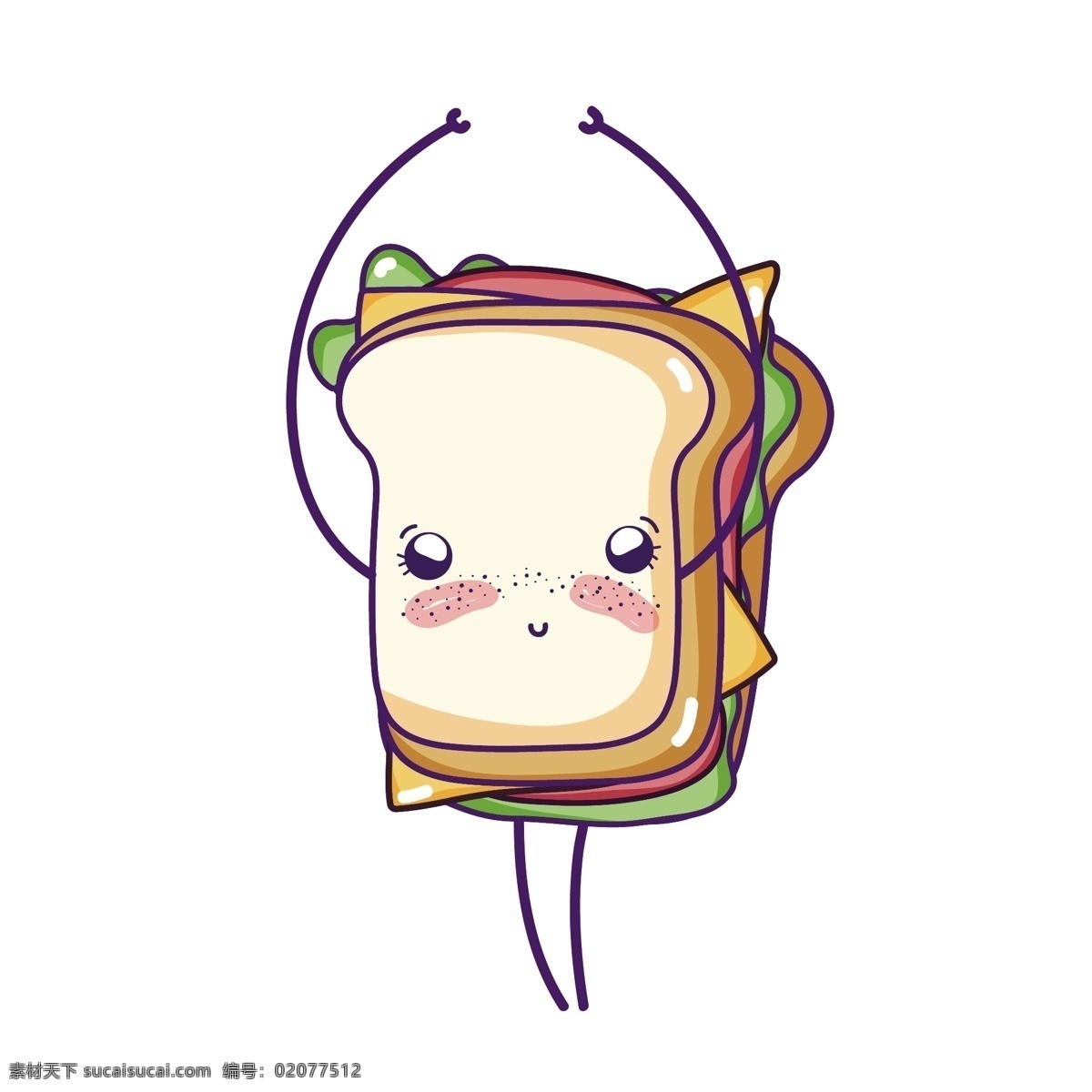 萌 三明治 矢量 可爱 可爱三明治 卡通 卡通三明治 手绘 手绘的 手绘可爱 可爱的