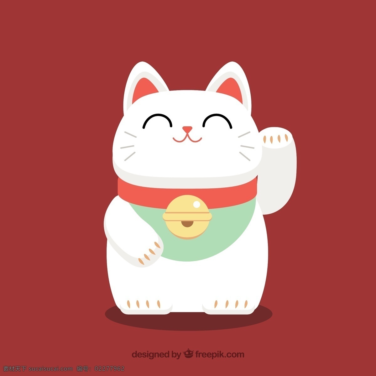 招财 猫 财神 猫咪 卡通招财猫