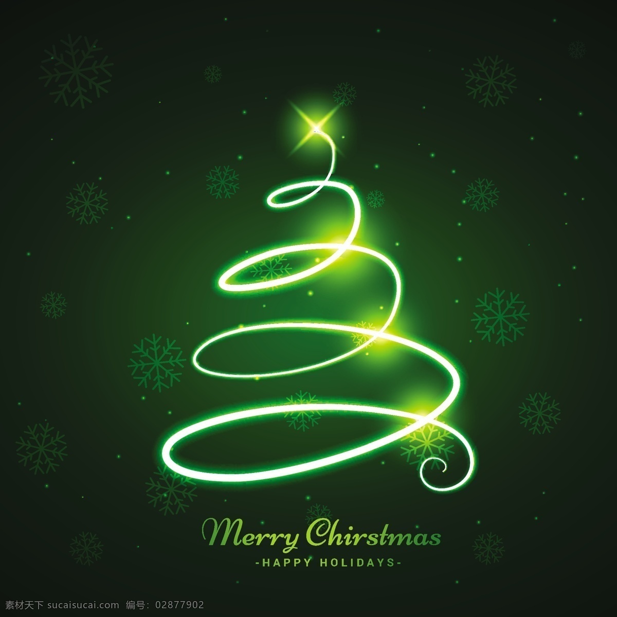 绿色 背景 下发 光 圣诞树 卡 雪 圣诞快乐 冬天快乐 绿色的背景 圣诞背景 圣诞卡 圣诞 庆祝 节日 霓虹灯 新 冰 雪花 黑色