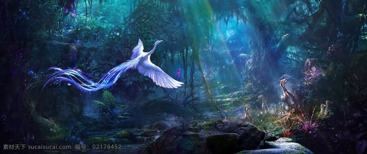 神秘 森林 系 banner 背景 绿野仙踪 梦幻 梦幻背景 梦幻森林 梦幻森林背景 魔法城堡 魔法森林 蜻蜓仙子 情景剧 热带森林 神秘森林 树林