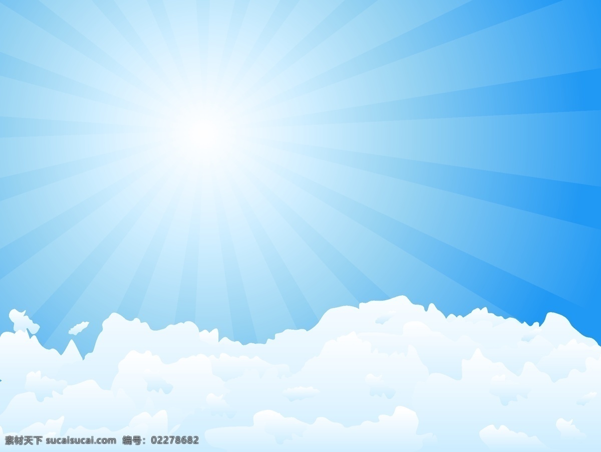 一望无际 蓝色天空 蓝天白云 梦幻色彩 夕阳 阳光 平面设计元素 海天一色 晴朗的天空