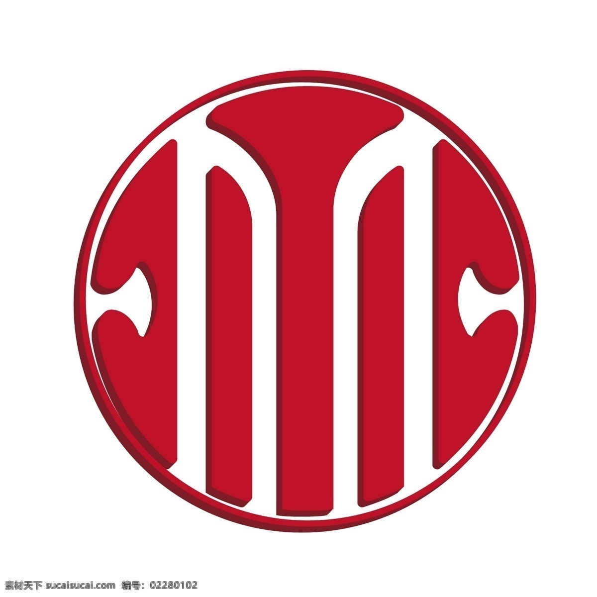 红色 中信银行 logo 图标 2.5d 立体 logo图标 贷款机构 货币信贷 矢量银行 金融机构 手机app 免抠图png 千库原创