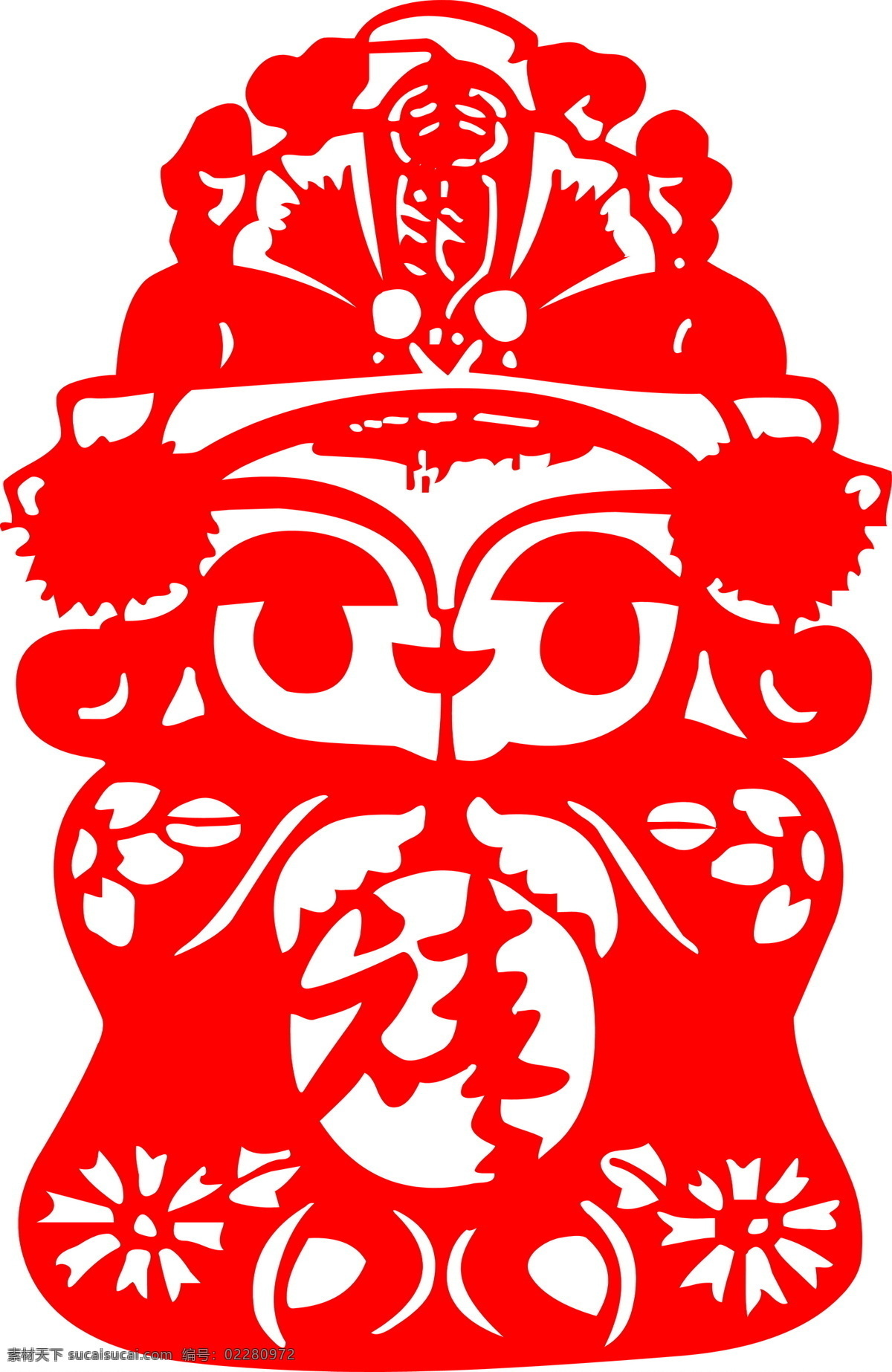 传统文化 过年 孩子 红色 吉祥 吉祥娃娃 剪纸 娃娃 设计素材 模板下载 过节 文化艺术 节日素材 2015 新年 元旦 春节 元宵