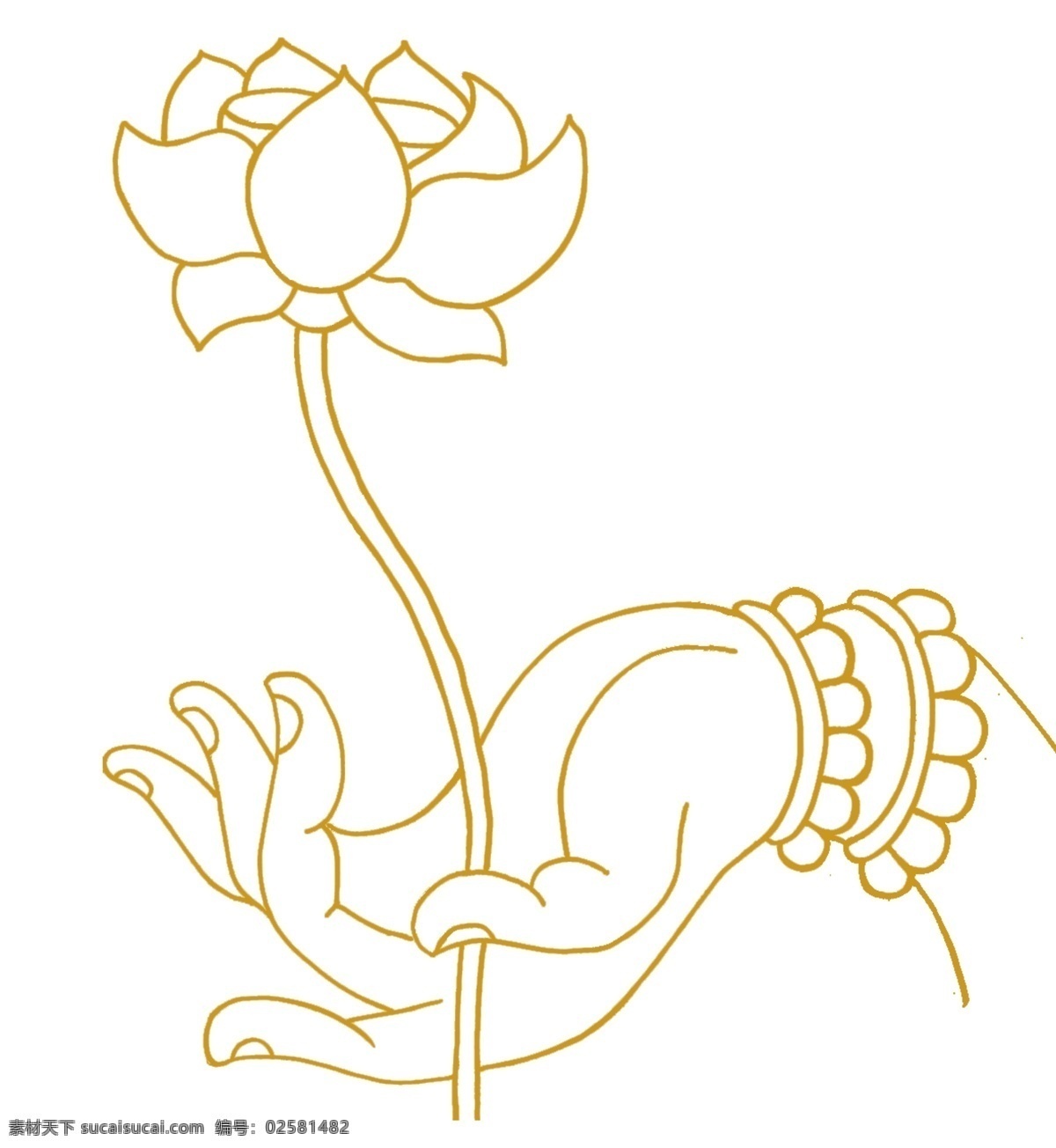 佛手 莲花 分层 源文件