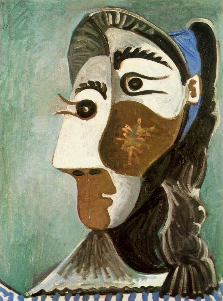 西班牙 画家 巴勃罗 毕加索 抽象 油画 人物 人体 装饰画 femme de t鍧眅 1962 家居装饰素材