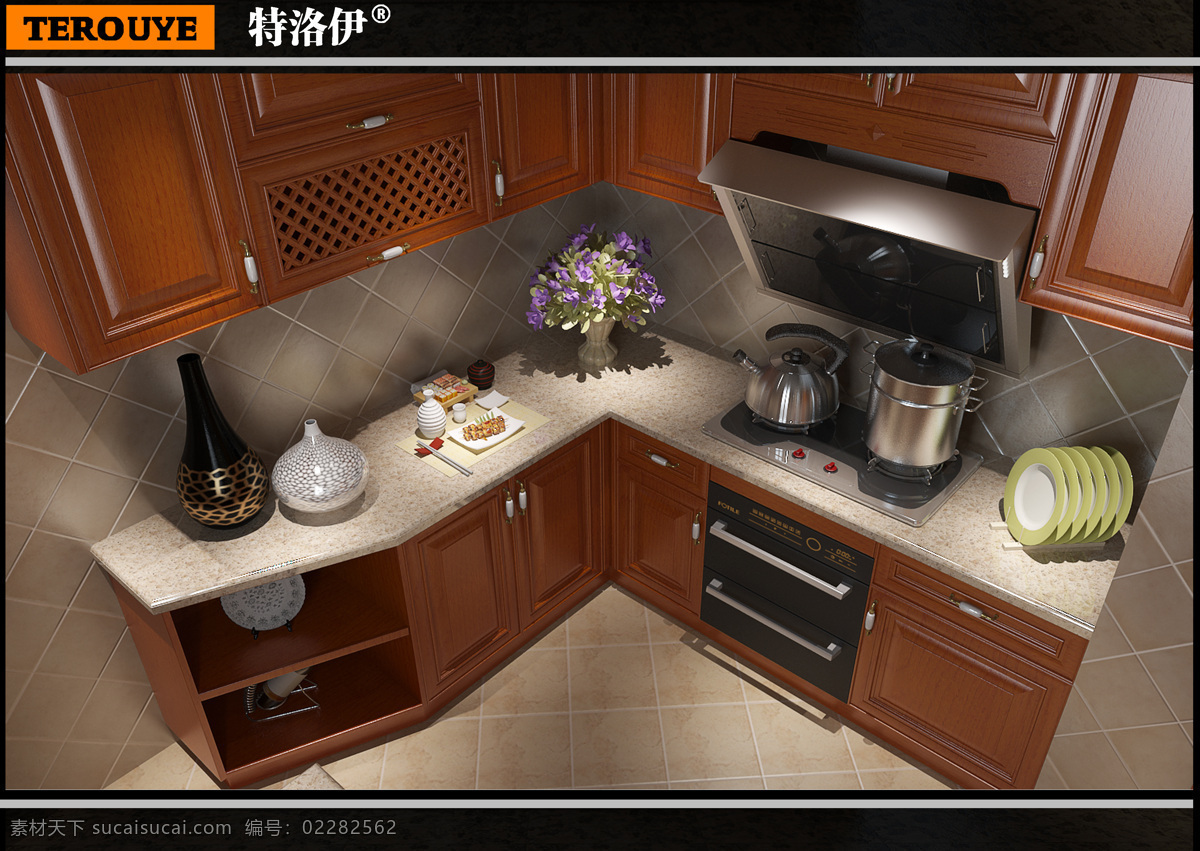 橱柜 衣柜 3d 欧式 3d作品 3d设计