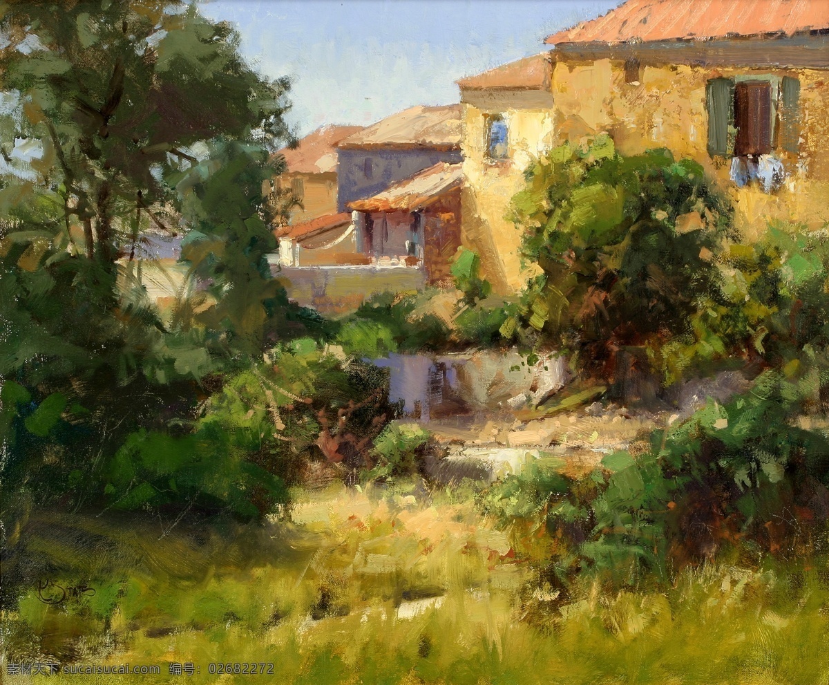 statsk xl 风景 建筑 田园 植物 水景 印象 画派 写实主义 油画 装饰画 家居装饰素材