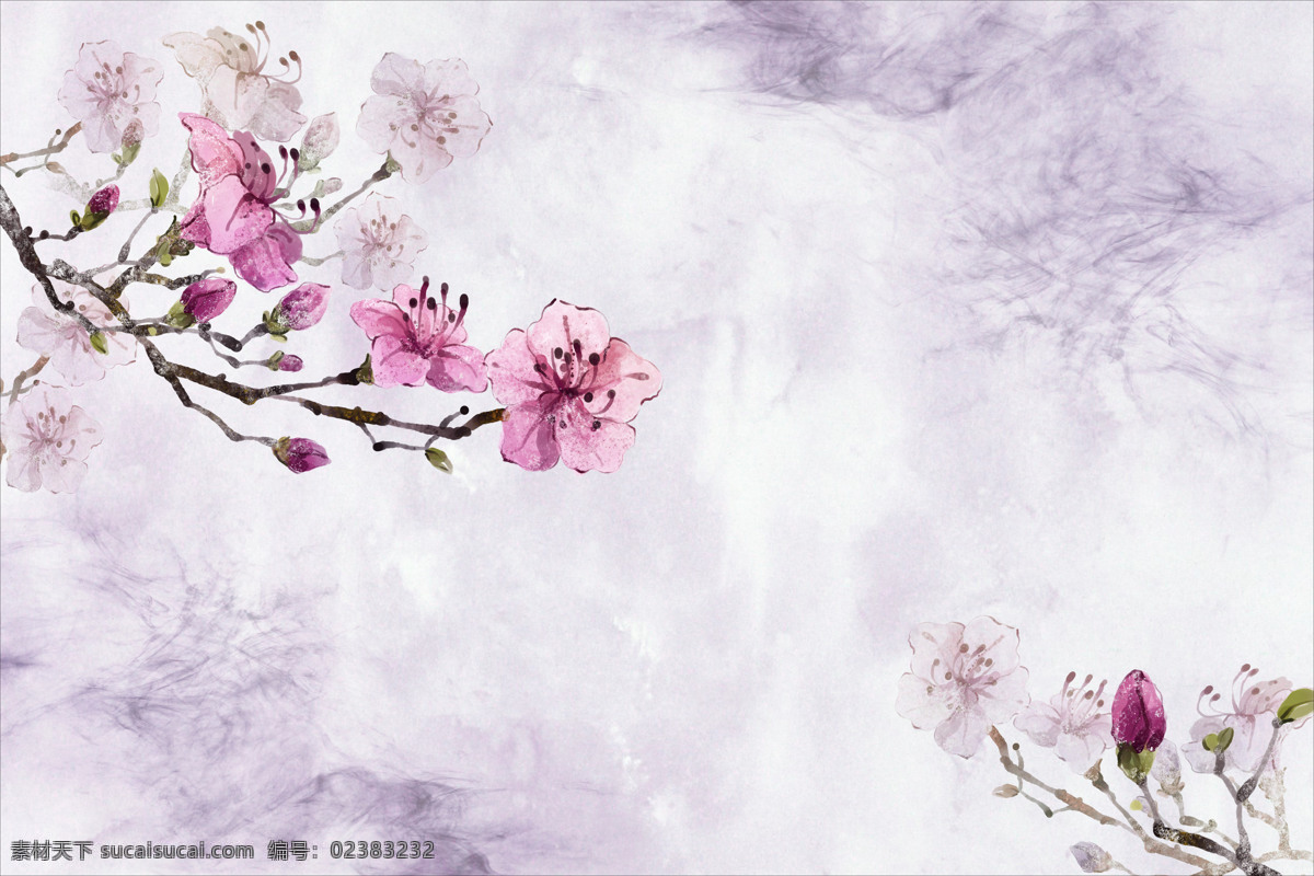 桃花 朵朵 开 背景 墙 花卉 花朵 淡雅 赏心悦目 装饰画 背景墙 背景图 电视背景墙 效果图