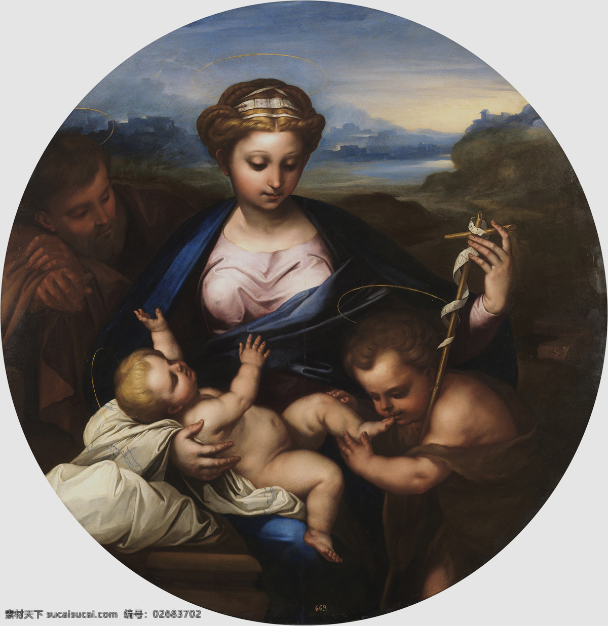 presto 人物 油画 装饰画 意大利 画家 卢卡 焦尔 达诺 fa ca juanito san con familia sagrada la luca giordano 历史 战争 装饰素材