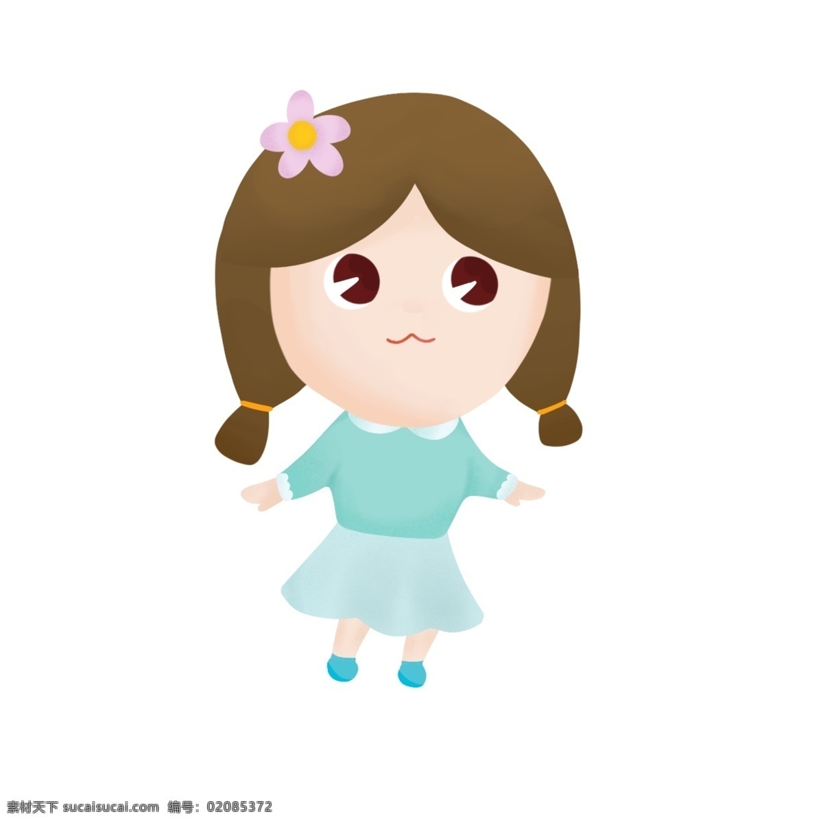 可爱 小学生 卡通 形象 校园风 小清新 女生 女孩