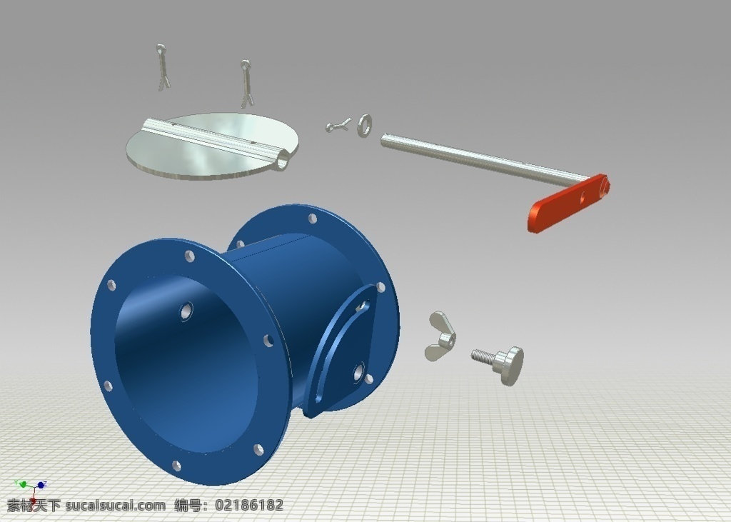 法兰 皮瓣 3d模型素材 电器模型