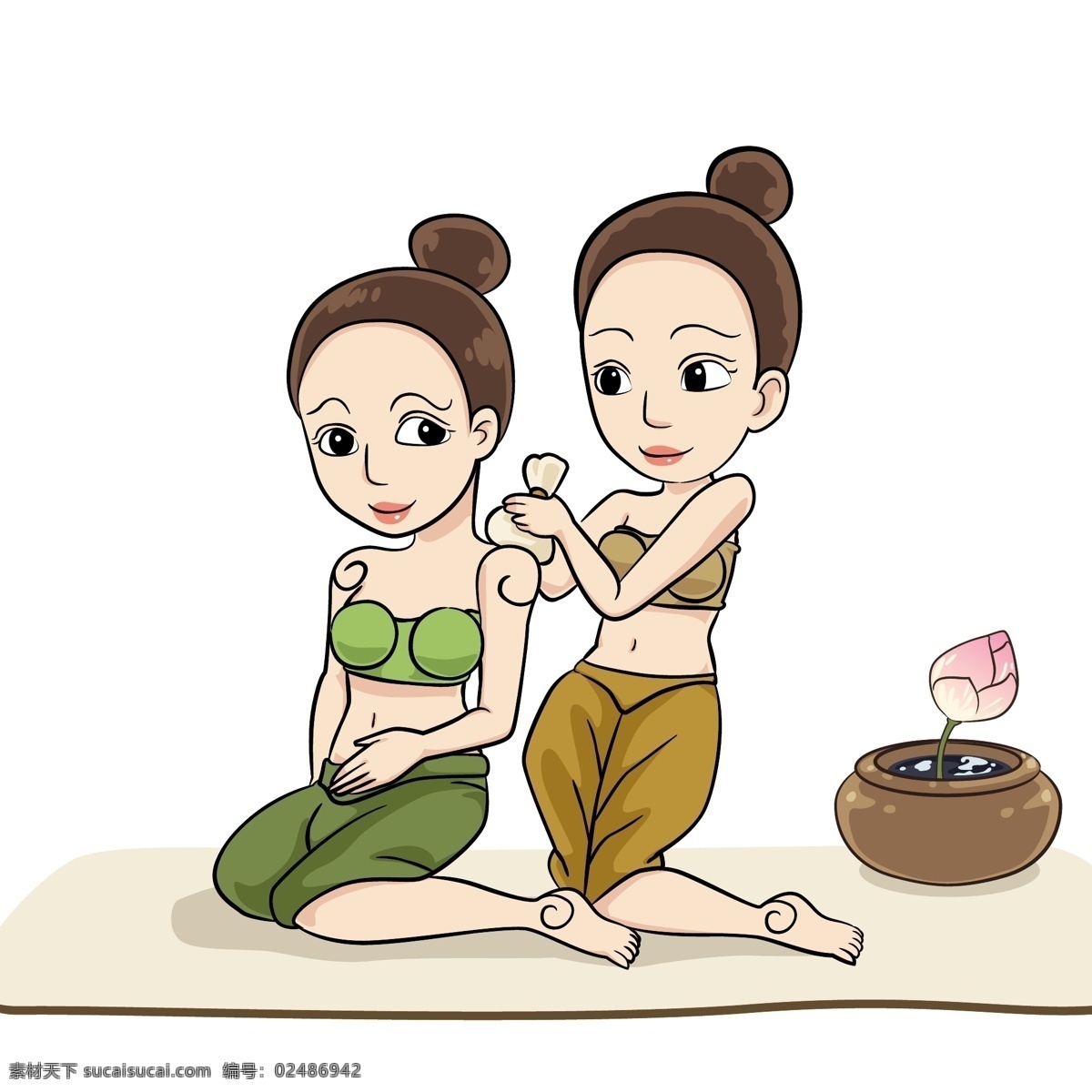 传统 泰式 按摩 伸展 原始