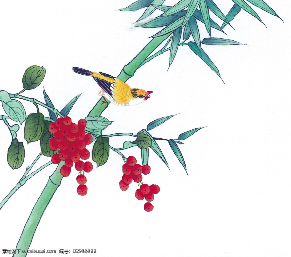 中式 花鸟 工笔画 花朵 花卉 花草 鸟 中国风 中式工笔画 文化艺术 绘画书法