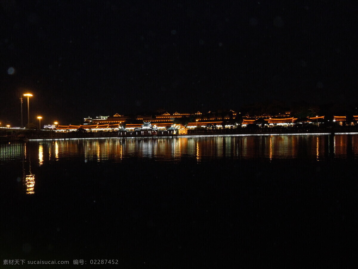 倒影 灯光 古建筑 国内旅游 黑夜 湖面 路灯 旅游摄影 厦门夜景 厦门 夜景 楼阁 天空 霓虹灯