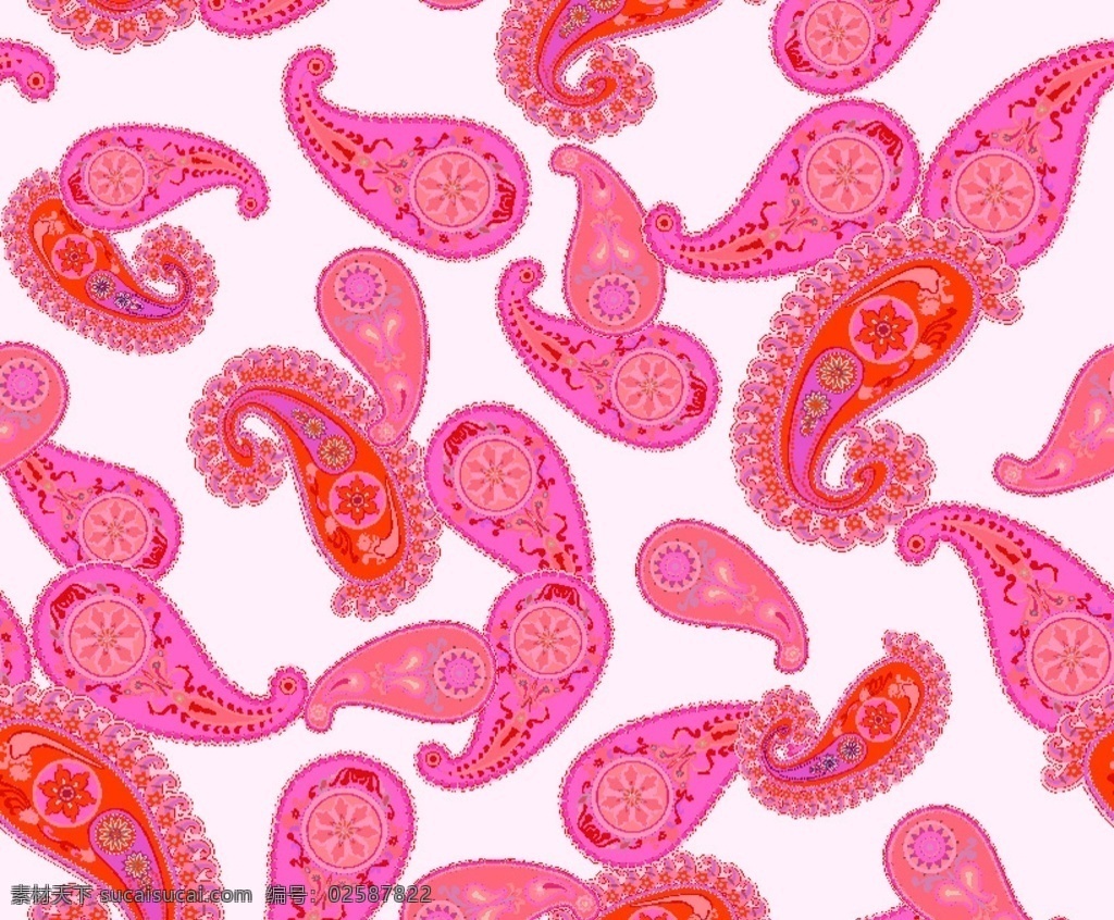 腰果花 几何花 线条花图片 线条花 复古 民族风 大牌 数码印花 回位花 分层