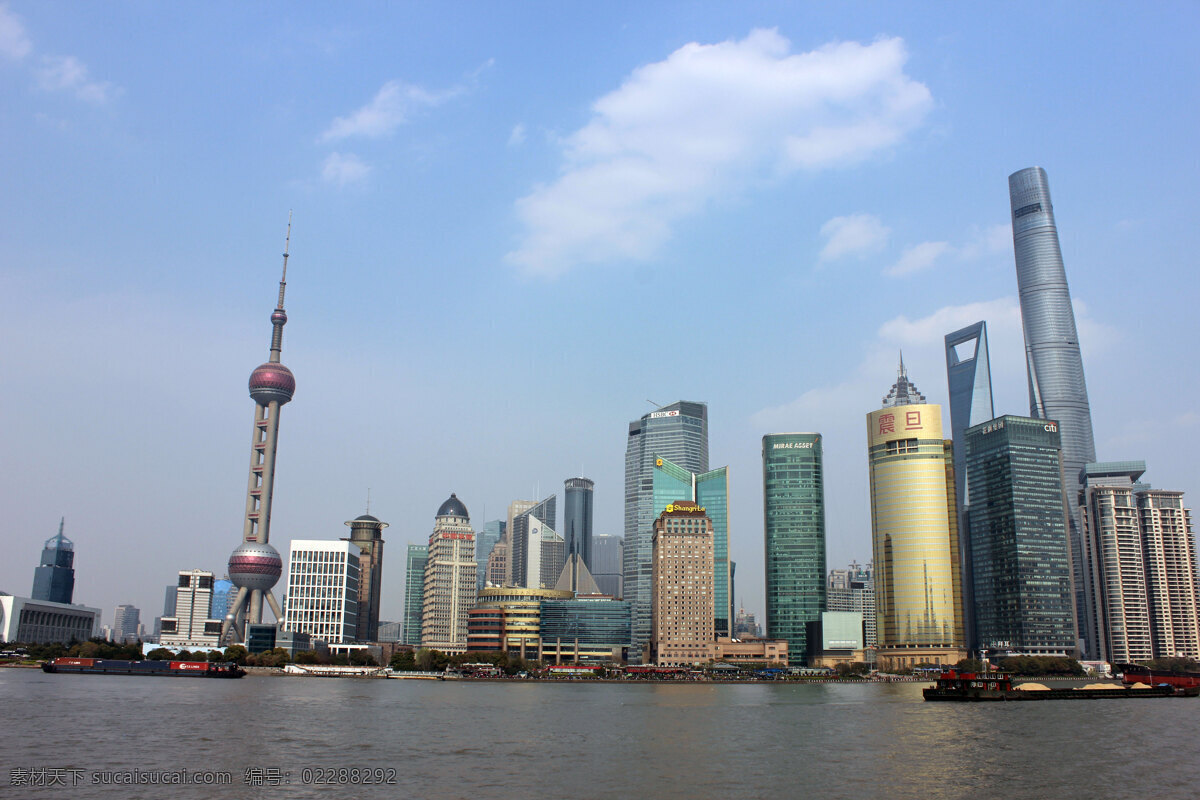外滩 陆家嘴 商业圈 黄浦江 东方明珠 自然景观 建筑景观