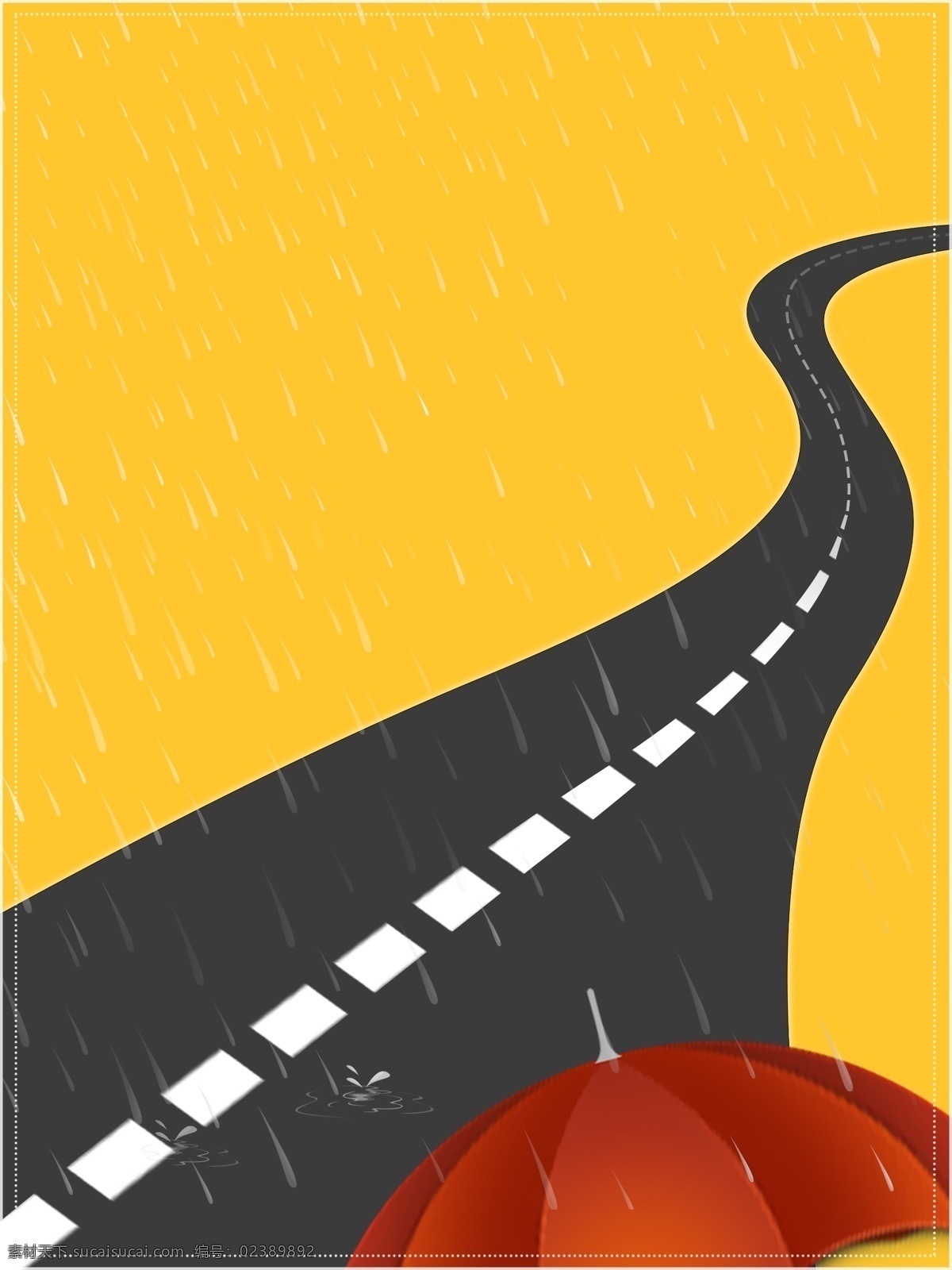 抽象 弯曲 公路 背景 彩色背景 清新背景 小清新 下雨 雨伞 前途 色彩背景 广告背景 水彩背景
