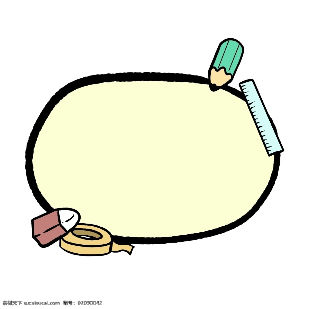 黄色 画笔 边框 装饰 黄色的边框 画笔边框 漂亮的边框 创意边框 立体边框 黑色的边框 铅笔边框