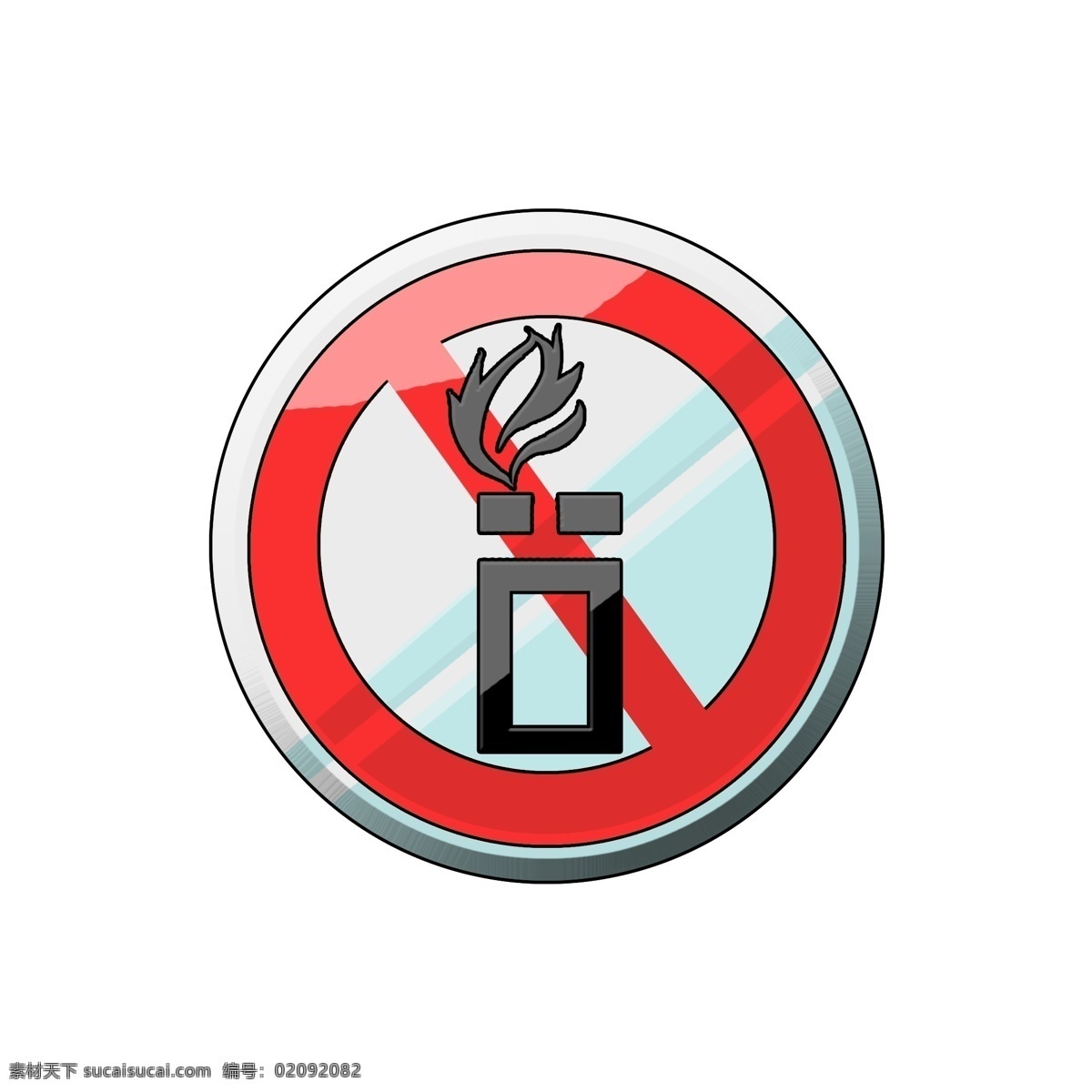 禁 带 火种 警示 图标 警示牌 打火机