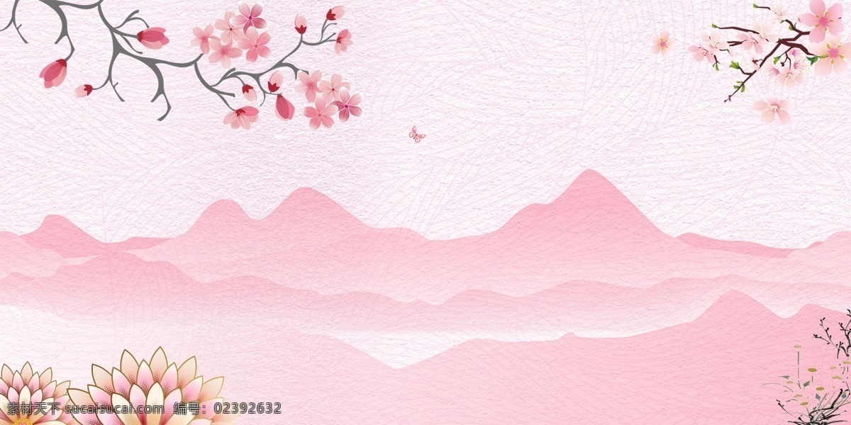 粉色 唯美 艺术 桃花 背景 桃花季 古典背景 唯美海报 桃花节 海报 海报背景元素 桃花展架