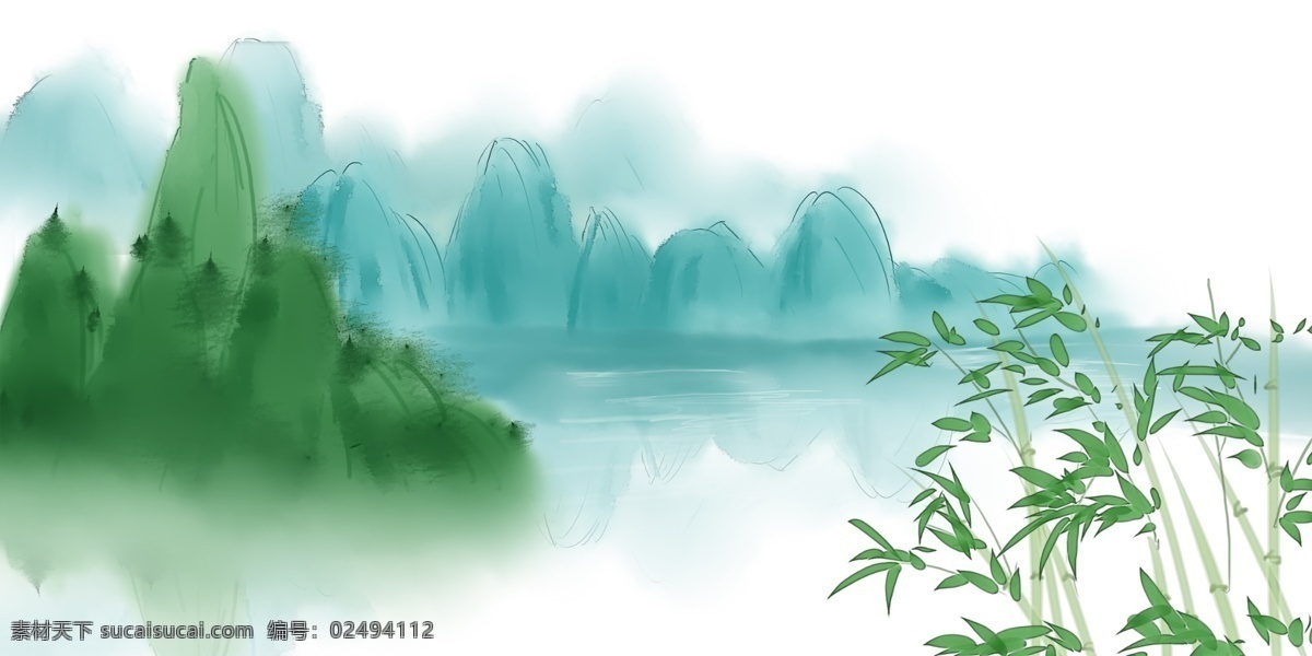 优雅 古风 中国 风 水墨 山峰 背景 中国风海报 中国风素材 彩色背景 清新背景 中国风图片 背景展板