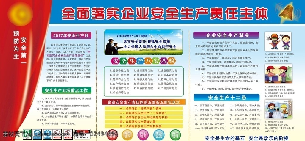 安全生产 月 展板 安全 知识 宣传栏 生产月 安全知识 分层