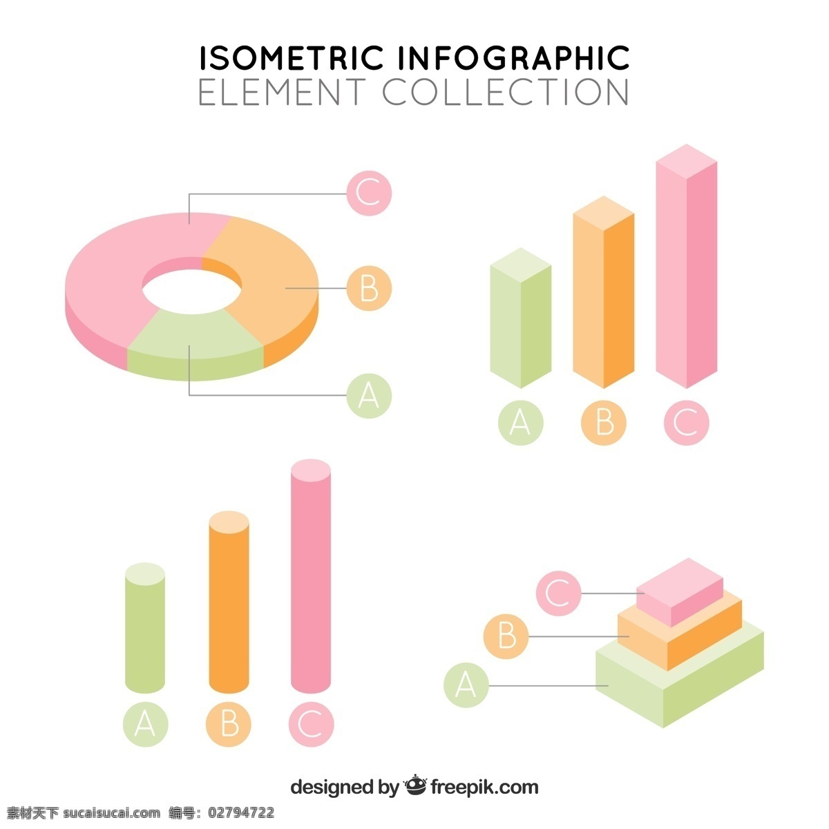 柔和 色彩 图表 元素 模板 营销 图 过程 等距 图表模板 数据 颜色 粉彩 信息 图形 增长 信息图形 选项