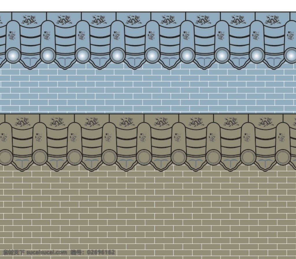 琉璃瓦青砖墙 琉璃瓦 青砖墙 琉璃 瓦 青砖 墙 龙 双龙 双龙戏珠 珠 室内广告设计